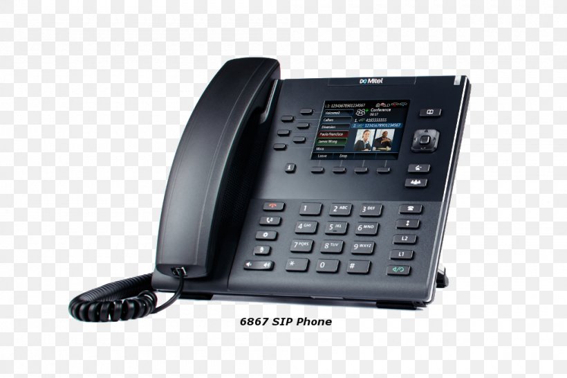 VoIP Phone Mitel 6867 Session Initiation Protocol Telephone Voice Over IP, PNG, 1000x667px, Voip Phone, Business Telephone System, Communication, Corded Phone, Electronics Download Free