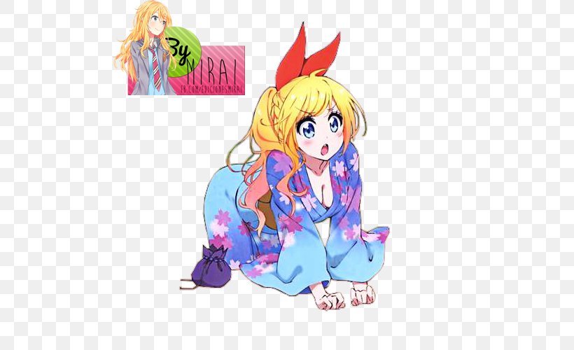 Nisekoi Clip Art Rendering Image Illustration, PNG, 500x500px, Watercolor, Cartoon, Flower, Frame, Heart Download Free