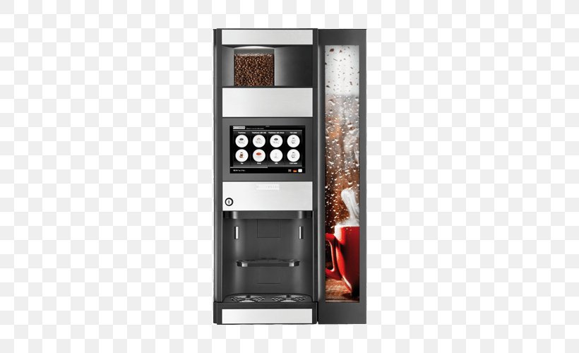Coffeemaker Espresso Kaffeautomat Vending Machines, PNG, 500x500px, Coffee, Brewed Coffee, Burr Mill, Coffee Bean, Coffee Service Download Free