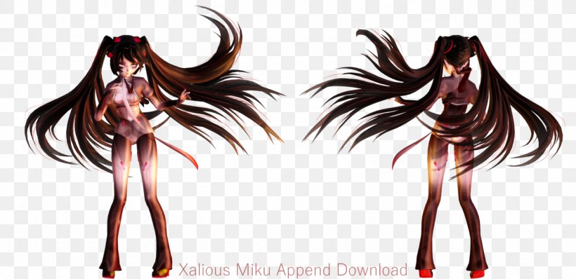 Hatsune Miku Model Vocaloid 4 MikuMikuDance, PNG, 1283x623px, Watercolor, Cartoon, Flower, Frame, Heart Download Free