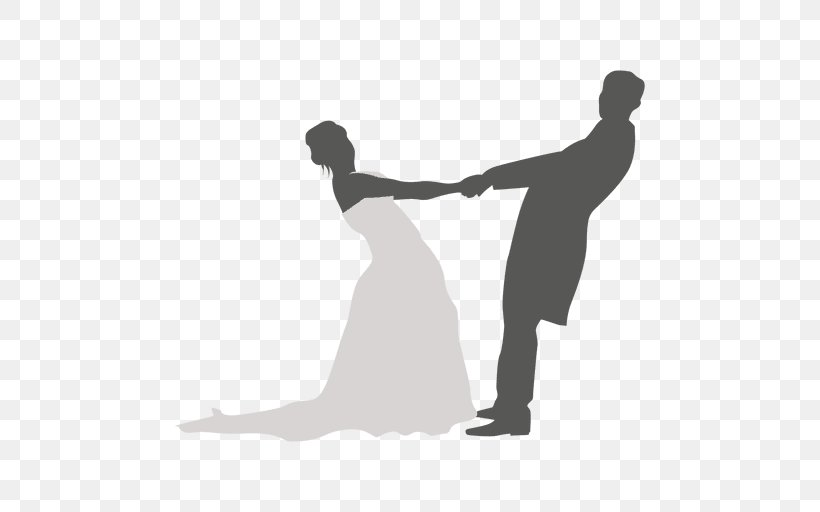 Silhouette Dance Wedding Couple Marriage, PNG, 512x512px, Silhouette, Arm, Art, Black And White, Boyfriend Download Free