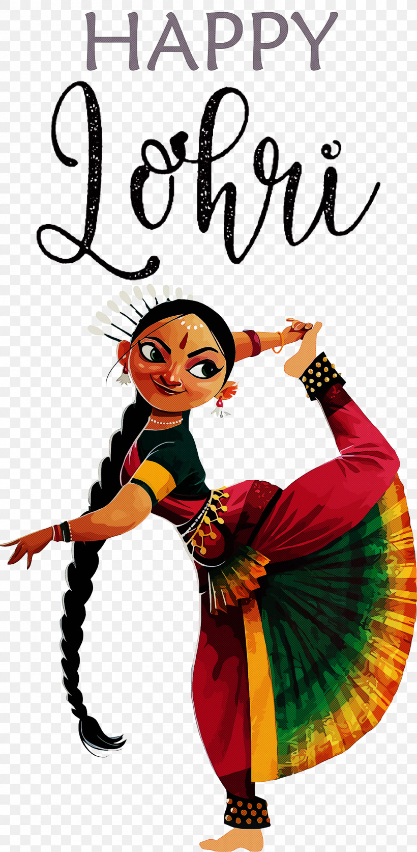 Happy Lohri, PNG, 1470x3000px, Happy Lohri, Arts, Cartoon, Costume Design, Folk Dance Download Free