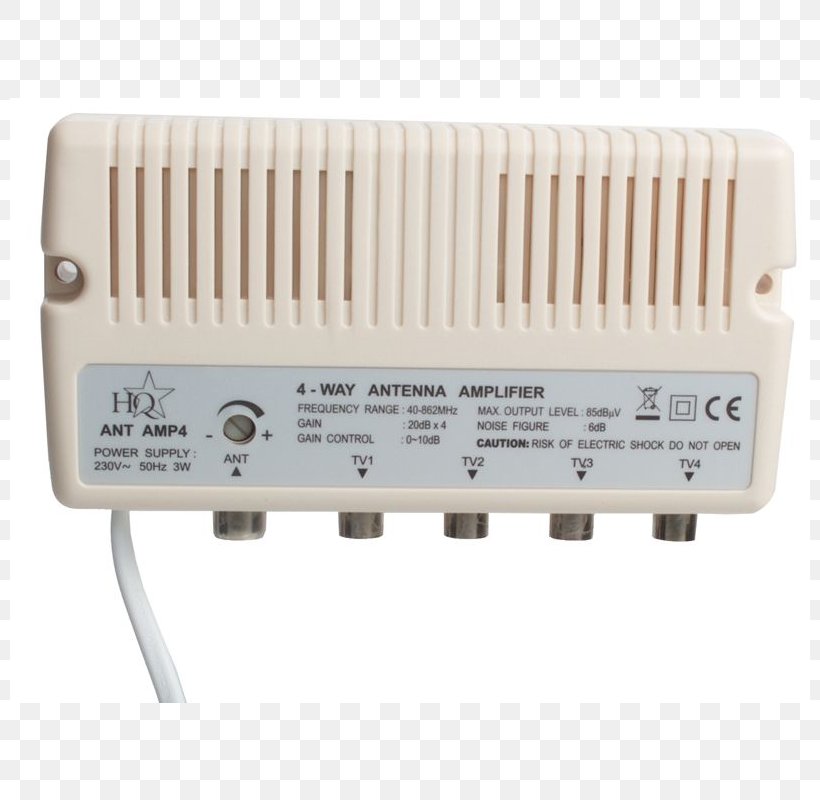 RF Modulator Aerials /////ANTENNA AMPLIFIER 4-WAY, PNG, 800x800px, Rf Modulator, Aerials, Amplifier, Antenna Amplifier, Ctv Television Network Download Free