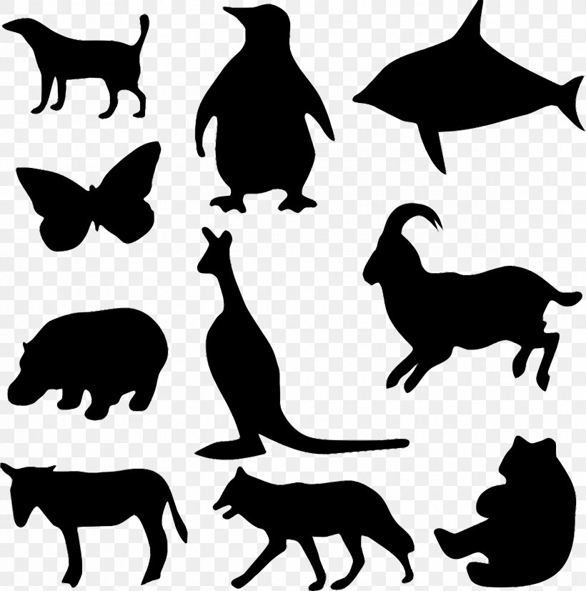Silhouette Dog Kangaroo Clip Art, PNG, 2377x2400px, Silhouette, Animal, Art, Black And White, Carnivoran Download Free