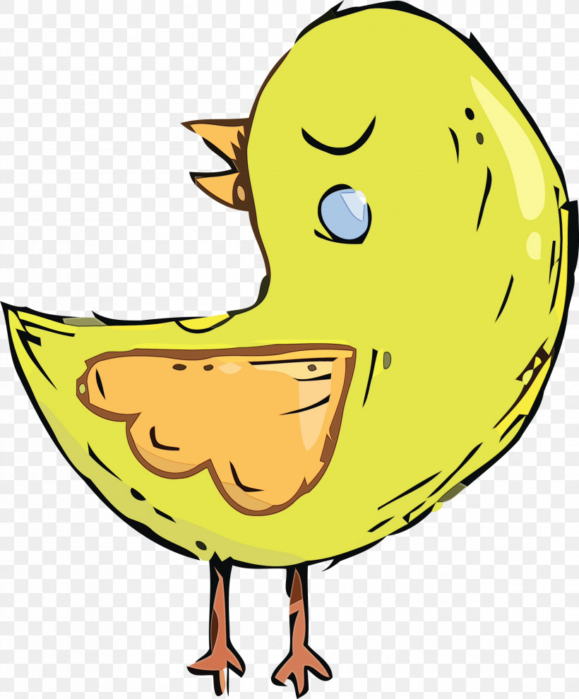 Birds Duck Beak Water Bird Yellow, PNG, 2484x3000px, Cartoon Bird, Beak, Biology, Birds, Duck Download Free