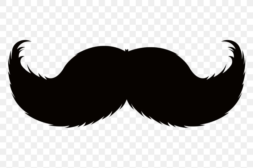 Clip Art Handlebar Moustache Openclipart Image, PNG, 800x543px, Moustache, Beak, Beard, Black, Black And White Download Free