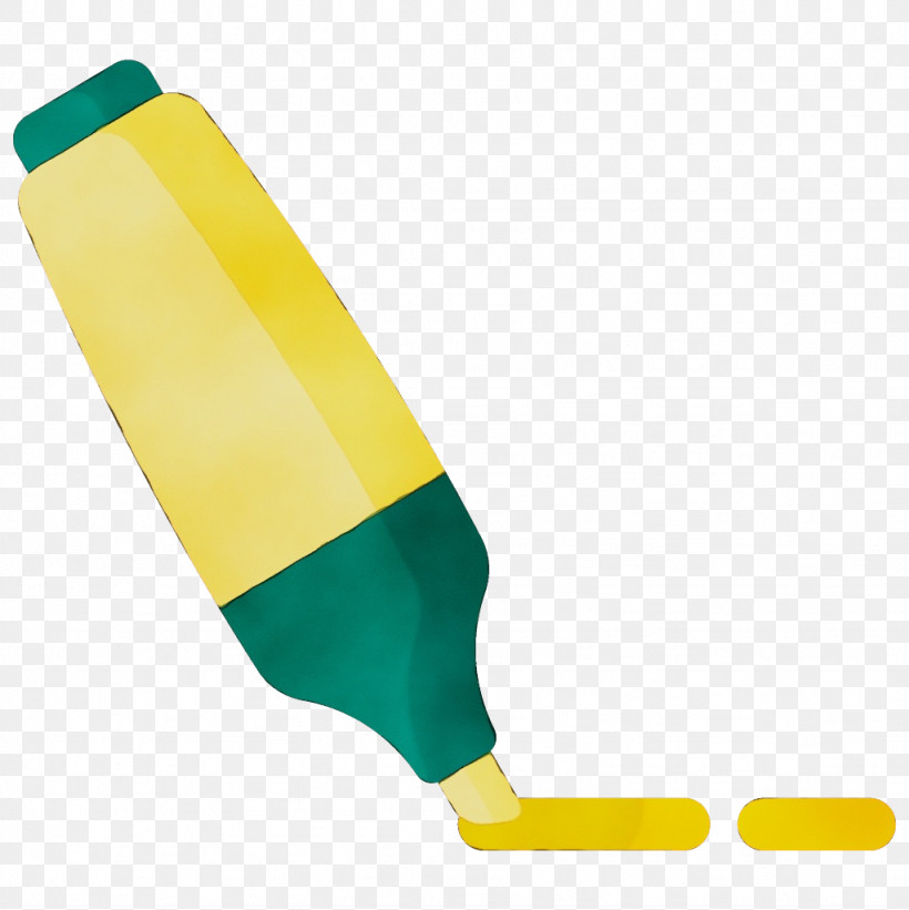 Yellow, PNG, 1024x1026px, Back To School, Paint, School Supplies, Watercolor, Wet Ink Download Free