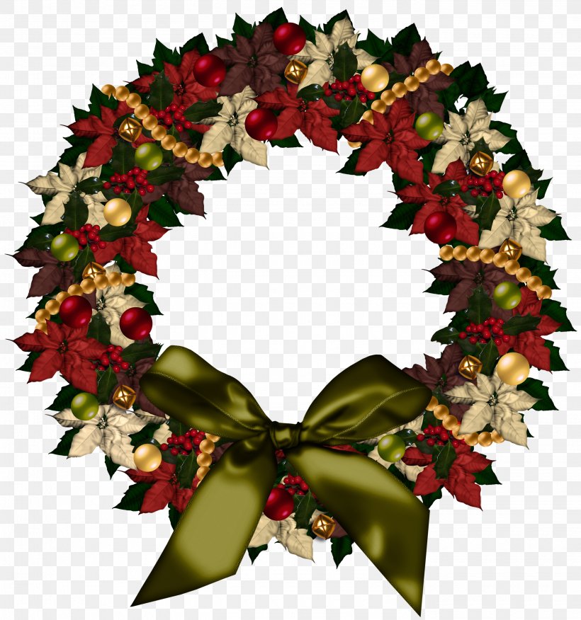 Christmas Wreath Garland Clip Art, PNG, 2785x2976px, Christmas, Advent ...