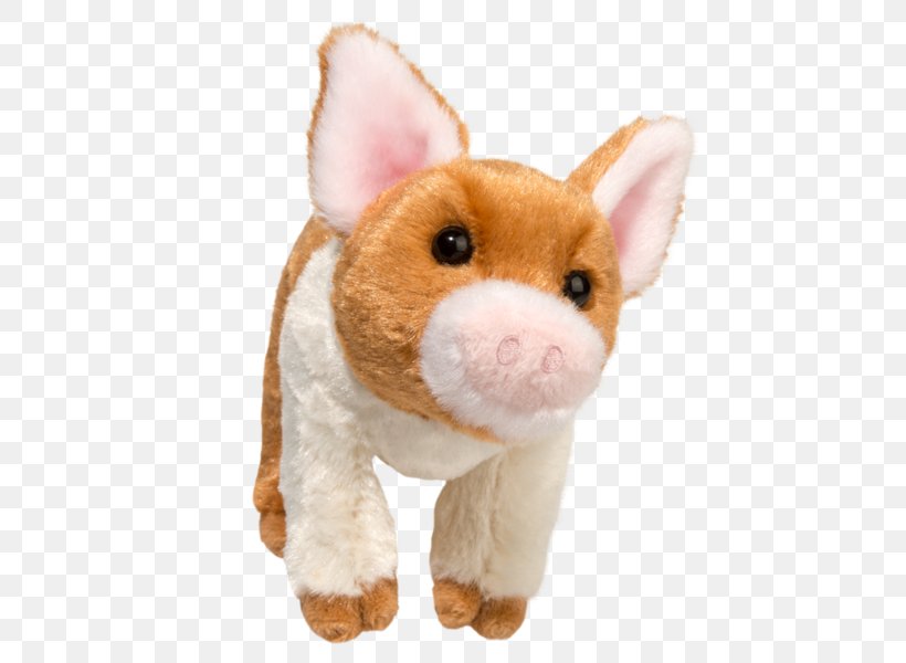 Stuffed Animals & Cuddly Toys Plush Large White Pig The Spotted Pig, PNG, 600x600px, Stuffed Animals Cuddly Toys, Carnivoran, Dog Breed, Dog Like Mammal, Domestic Pig Download Free