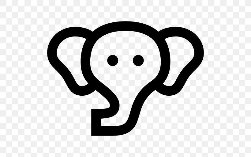 Elephant, PNG, 512x512px, Animal, Area, Black And White, Elephant, Happiness Download Free