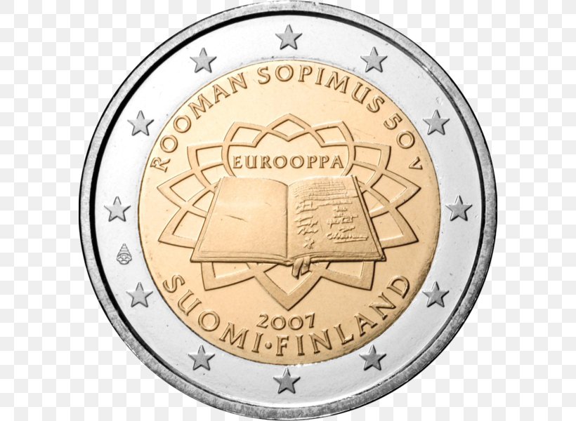 2 Euro Coin 2 Euro Commemorative Coins Euro Coins 2 Euro Commemorativi Emessi Nel 2007, PNG, 596x600px, 1 Cent Euro Coin, 2 Euro Coin, Coin, Commemorative Coin, Currency Download Free