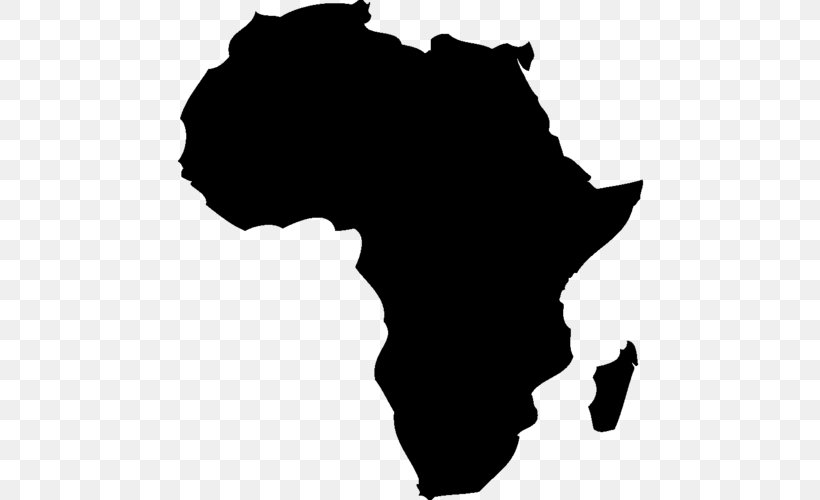 Africa Blank Map World Map, PNG, 500x500px, Africa, Atlas, Black, Black And White, Blank Map Download Free