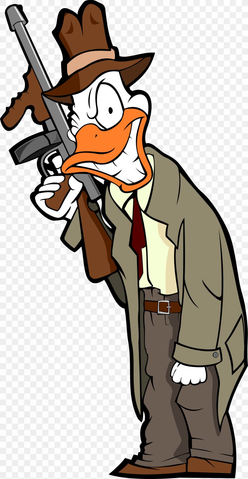 Donald Duck Gangster Clip Art, PNG, 1243x2400px, Donald Duck, Artwork, Cartoon, Digital Media, Drawing Download Free