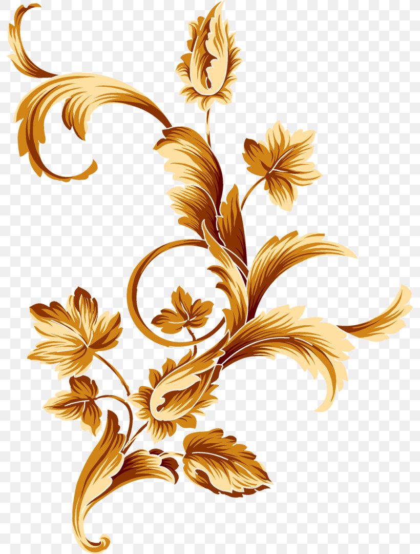 gold flower border