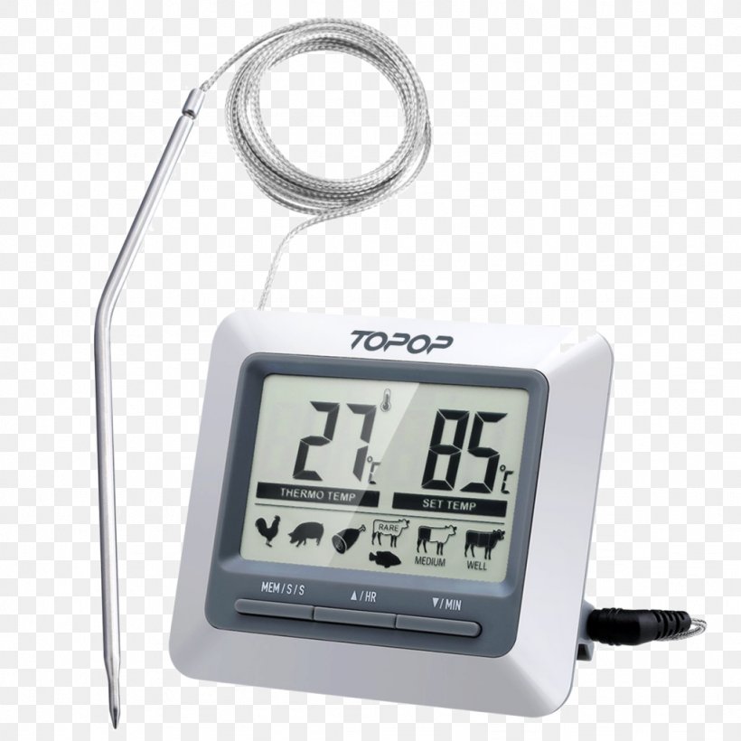 Barbecue Meat Thermometer Timer, PNG, 1024x1024px, Barbecue, Backofenthermometer, Bbq Smoker, Cooking, Digital Data Download Free