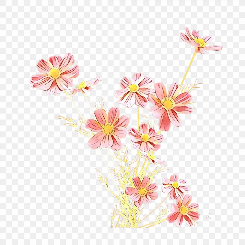 Flower Pink Petal Plant Flowering Plant, PNG, 2289x2289px, Cartoon, Aster, Cut Flowers, Daisy Family, Flower Download Free