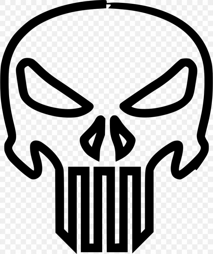Punisher Clip Art, PNG, 822x980px, Punisher, Artwork, Black And White, Bone, Face Download Free