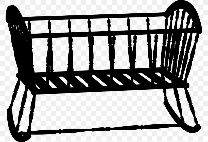 Cots Infant Bed Child Clip Art, PNG, 776x562px, Cots, Bassinet, Bed, Black And White, Chair Download Free