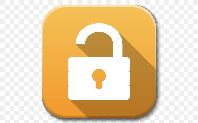 Lock Symbol Yellow, PNG, 512x512px, Symbol, Installation, Lock, Orange, Plain Text Download Free