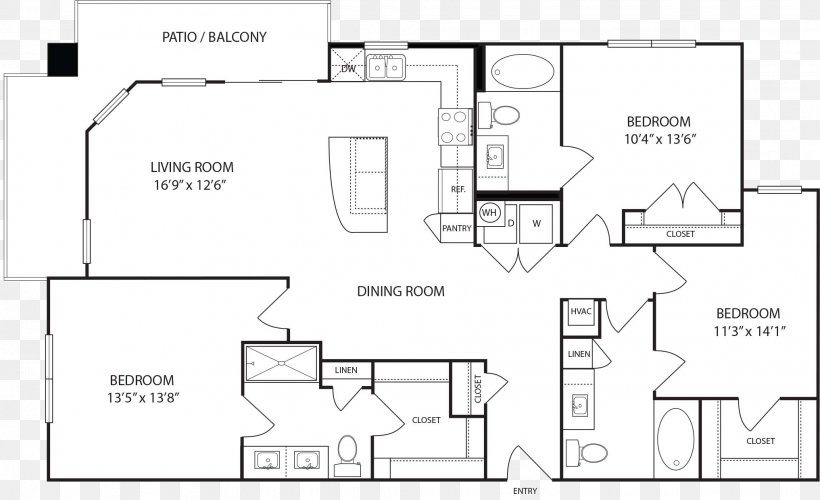 Paper Floor Plan Technical Drawing, PNG, 2033x1241px, Paper, Area, Black And White, Diagram, Drawing Download Free
