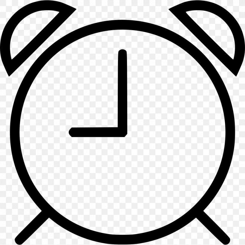 Alarm Clocks Timer, PNG, 980x982px, Alarm Clocks, Area, Black And White, Clock, Flat Design Download Free