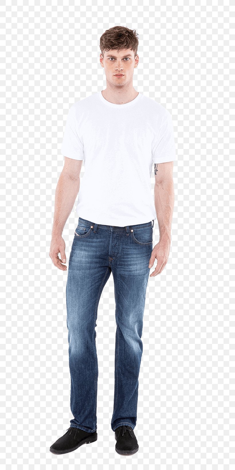 Jeans T-shirt Denim Sleeve, PNG, 667x1640px, Jeans, Abdomen, Blue, Denim, Male Download Free