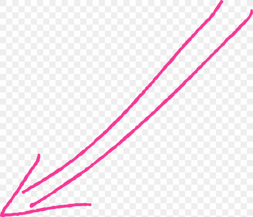 Pink Line Magenta, PNG, 3000x2581px, Hand Drawn Arrow, Line, Magenta, Paint, Pink Download Free