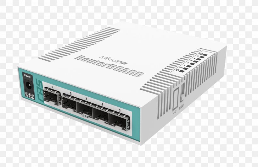 Small Form-factor Pluggable Transceiver Gigabit Ethernet MikroTik RouterBOARD Cloud Router Switch CRS106-1C-5S Switch, PNG, 1912x1241px, Gigabit Ethernet, Computer Component, Computer Network, Electronic Component, Electronic Device Download Free