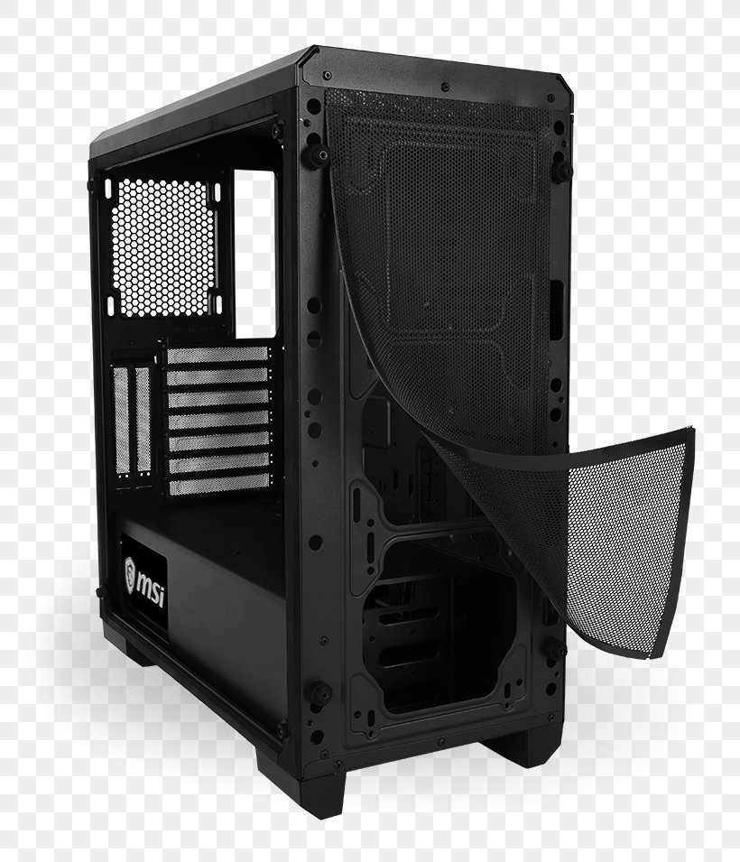 Computer Cases & Housings ATX Micro-Star International Computer Hardware Personal Computer, PNG, 795x955px, Computer Cases Housings, Atx, Automotive Exterior, Black, Computer Download Free