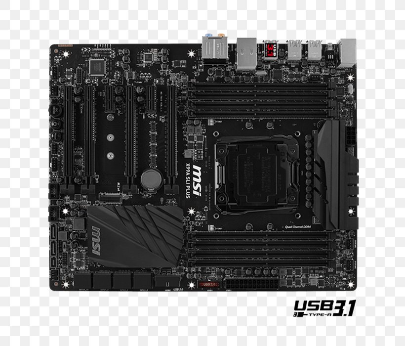 Motherboard Intel X99 MSI X99A Gaming 7 MSI X99A SLI PLUS, PNG, 700x700px, Motherboard, Asus X99a, Atx, Computer Accessory, Computer Case Download Free