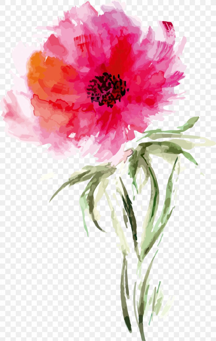 Watercolor Painting Flower Drawing Art, PNG, 944x1490px, Watercolor Painting, Anemone, Art, Calligraphy, Carnation Download Free