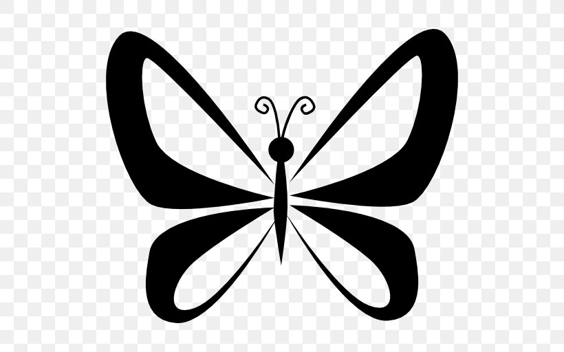 Butterfly Clip Art, PNG, 512x512px, Butterfly, Artwork, Avatar, Black And White, Brush Footed Butterfly Download Free