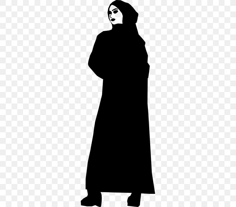 Muslim Islam Silhouette, PNG, 360x720px, Muslim, Abaya, Black, Black And White, Burqa Download Free