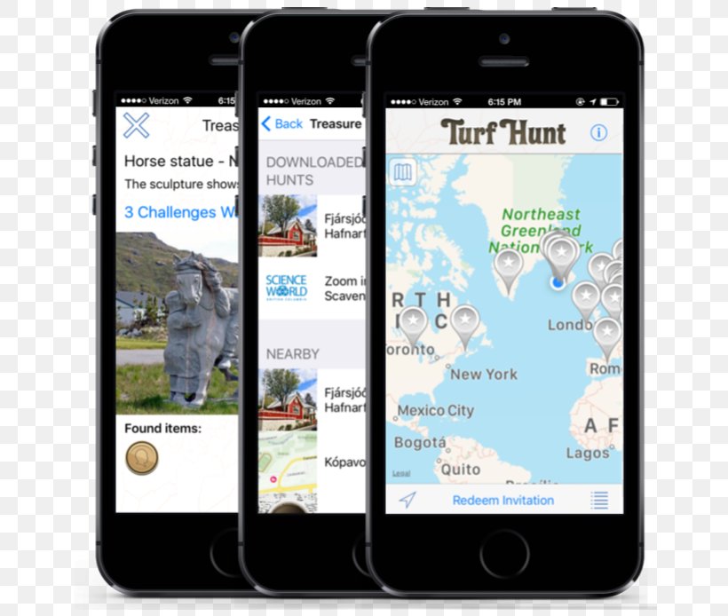 Smartphone TurfHunt Mobile App Locatify Multimedia, PNG, 745x694px, Smartphone, Birthday, Brand, City, Communication Device Download Free