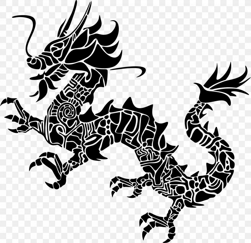 Chinese Dragon China Drawing Clip Art, PNG, 2276x2202px, Chinese Dragon, Art, Black And White, China, Dragon Download Free
