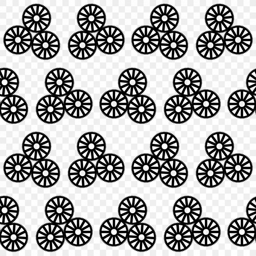 Gear Pattern, PNG, 2400x2400px, Gear, Black And White, Byte, Flora, Flower Download Free