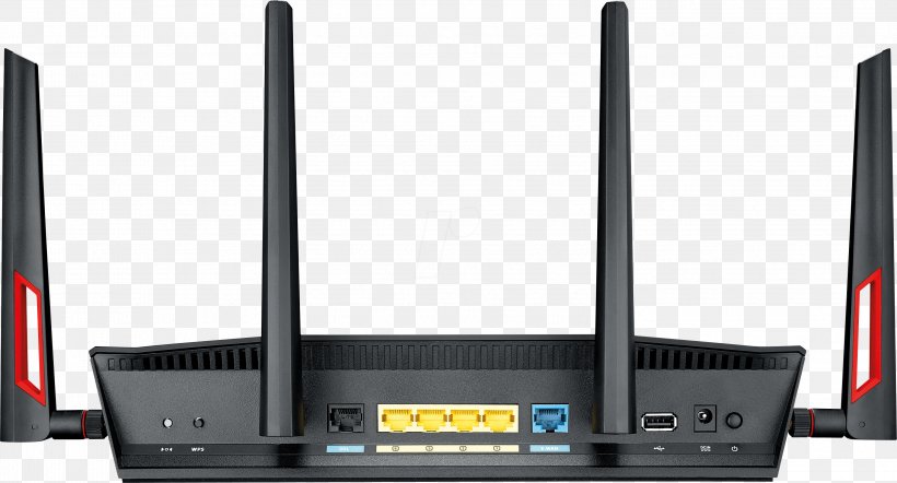 Wireless-AC3100 Dual Band Gigabit Router RT-AC88U Gigabit Ethernet Wireless Router ASUS RT-AC3100, PNG, 2999x1619px, Router, Asus, Asus Rtac3100, Computer Network, Digital Subscriber Line Download Free