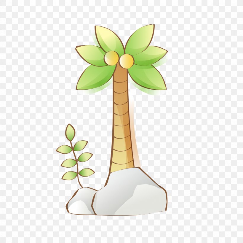 Cartoon Illustration, PNG, 1181x1181px, Cartoon, Coconut, Designer, Flora, Flower Download Free