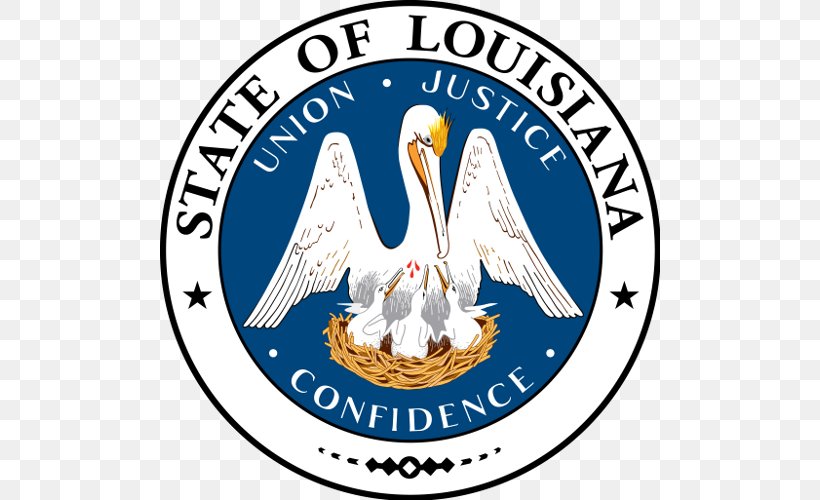 Flag Of Louisiana Seal Of Louisiana U.S. State, PNG, 500x500px, Louisiana, Beak, Brand, Emblem, Flag Download Free