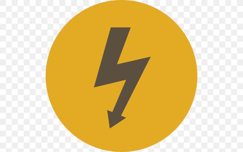 Electricity Symbol Icon Design High Voltage, PNG, 512x512px, Electricity, Brand, Electric Power Distribution, Electric Power System, High Voltage Download Free