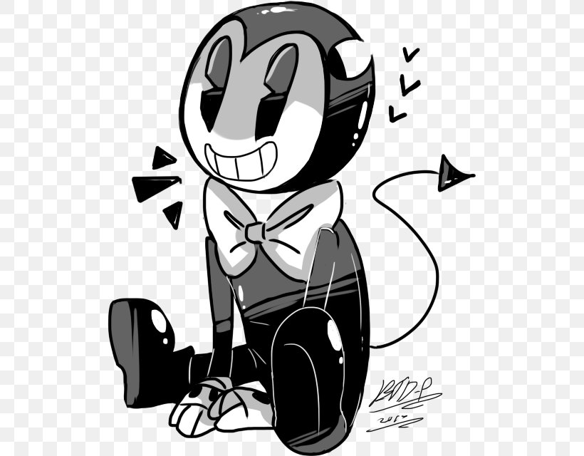 Bendy And The Ink Machine Black And White Drawing Cartoon, PNG, 518x640px, Watercolor, Cartoon, Flower, Frame, Heart Download Free