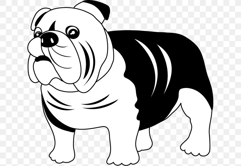 Bulldog Puppy Dog Breed Toy Dog Clip Art, PNG, 633x566px, Bulldog, Artwork, Black, Black And White, Carnivoran Download Free