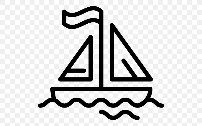Sailboat Sailing Ship Yachting, PNG, 512x512px, Boat, Area, Banana Boat, Black, Black And White Download Free