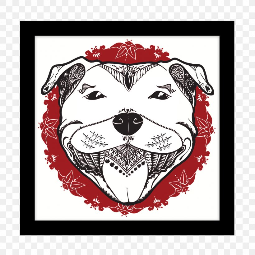 Staffordshire Bull Terrier Canidae Bulldog Breeds, PNG, 1020x1020px, Watercolor, Cartoon, Flower, Frame, Heart Download Free
