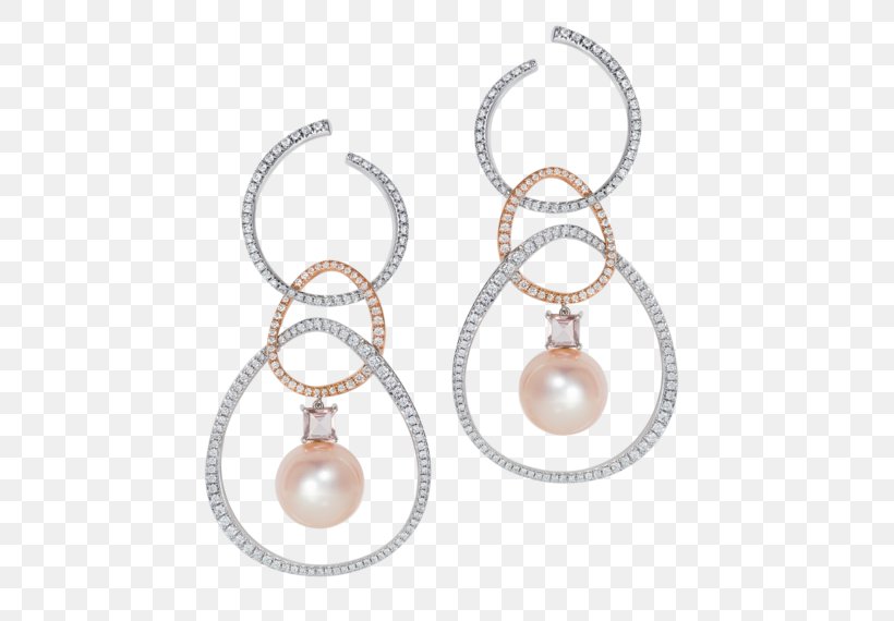 Womens Pearl Hoops Earring Nadine Aysoy Studio Jewellery, PNG, 570x570px, Pearl, Baroque Pearl, Body Jewelry, Carat, Colored Gold Download Free