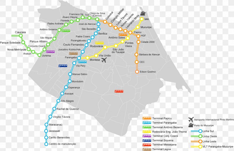 Fortaleza North South Region, Brazil Aquiraz Map, PNG, 4747x3071px, Fortaleza, Area, Bus, Diagram, East Download Free