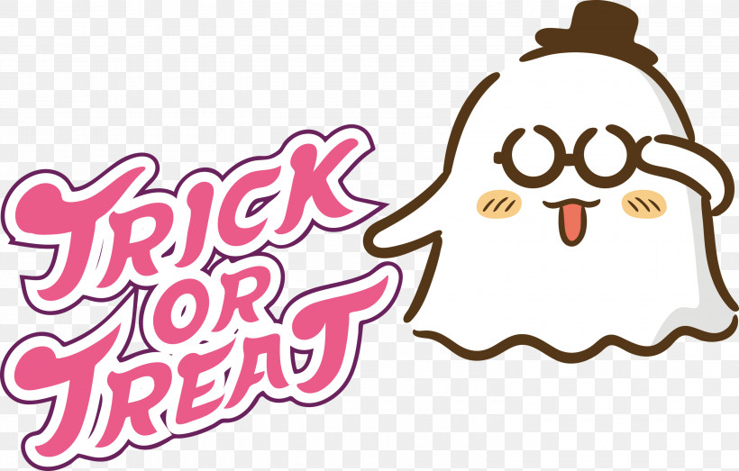 TRICK OR TREAT Happy Halloween, PNG, 3000x1916px, Trick Or Treat, Biology, Cartoon, Geometry, Happiness Download Free