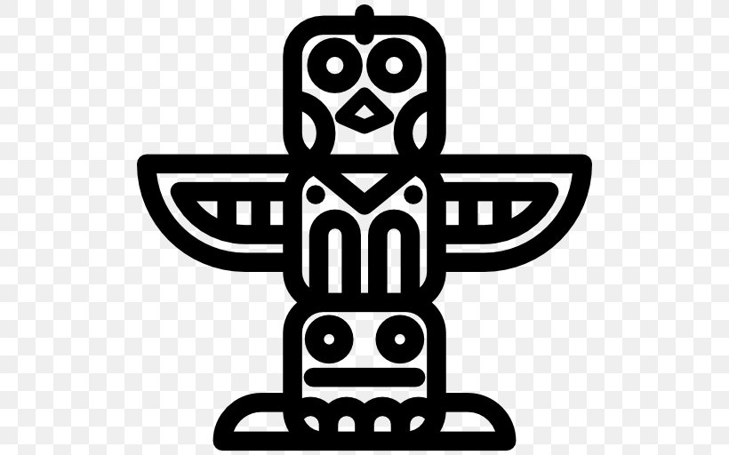 Totem Indigenous Peoples Of The Americas, PNG, 512x512px, Totem, Black And White, Fictional Character, Indigenous Peoples Of The Americas, Line Art Download Free