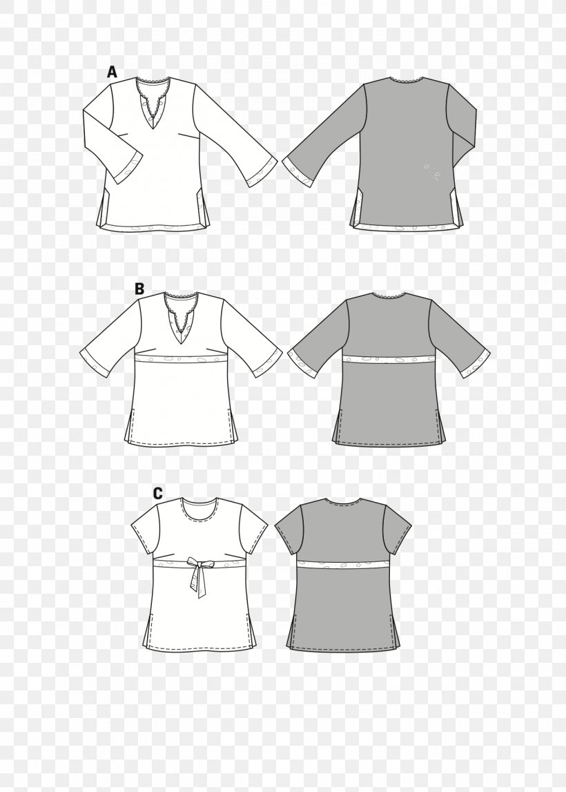 Pattern T-shirt Burda Style Sewing, PNG, 1286x1800px, Tshirt, Aenne Burda, Arm, Black And White, Burda Style Download Free