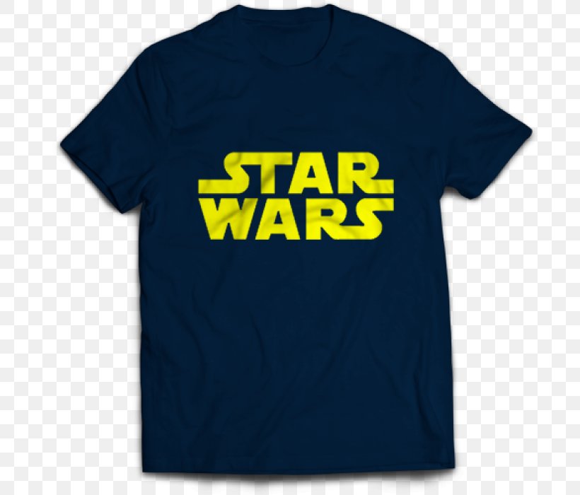 T-shirt Star Wars Logo Sleeve Font, PNG, 700x700px, Tshirt, Active Shirt, Black, Blue, Brand Download Free